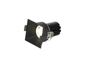 DM201284  Biox 10 Tridonic Powered 10W 4000K 810lm 36° CRI>90 LED Engine Black Square Fixed Recessed Spotlight, IP20